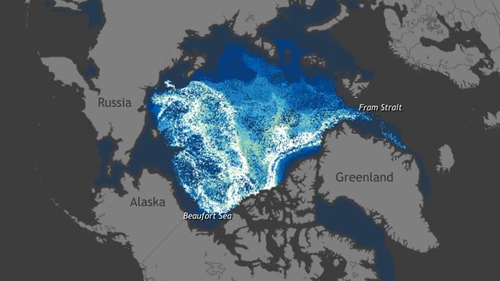Движение льда в Арктике с 1987 по 2014 (5.837 MB)