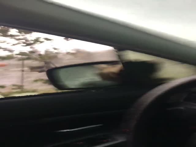 Девушка из Канады попала в эпицентр торнадо на своем автомобиле