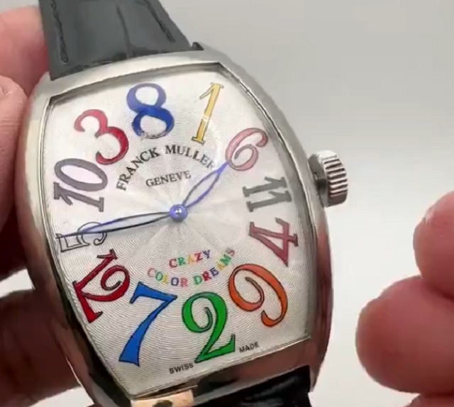 Часы Franck Muller с необычным циферблатом
