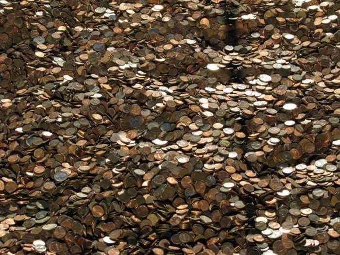 Миллион долларов одноцентовыми монетами (23 фото)