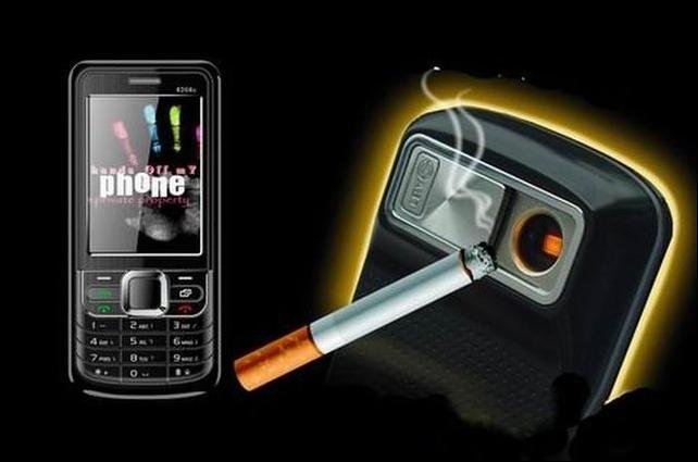 Телефон с прикуривателем для сигарет (5 фото)