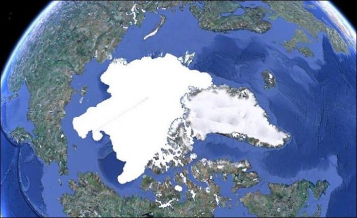 Арктические льды в 2000 и 2010 году (3 фото)