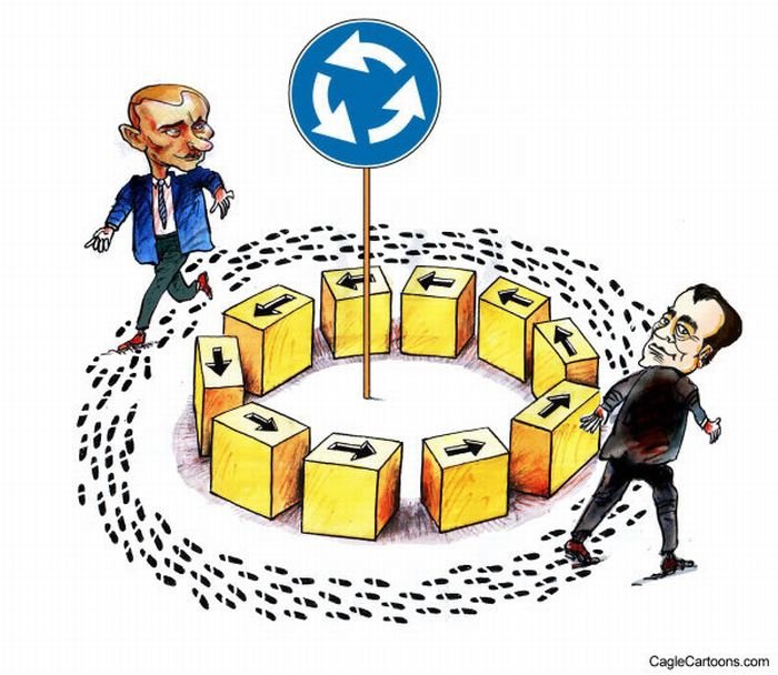 Западные карикатуры на выборы в России (20 фото)