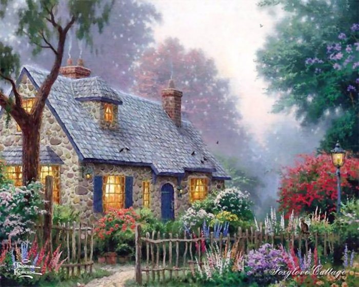 Сказочные рисунки художника Thomas Kinkade (40 фото)