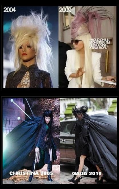 Lady Gaga копирует костюмы других звезд (15 фото)