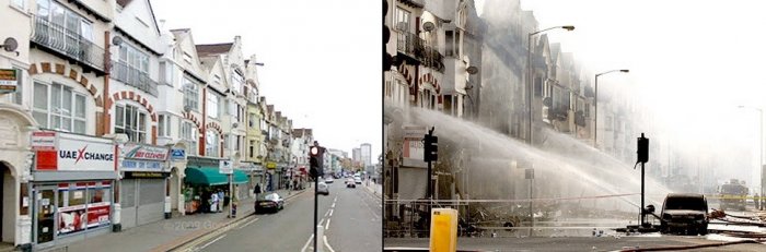 Погромы в Лондоне. До и после (6 фото)