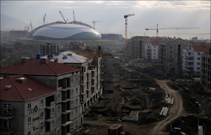 Строительство олимпийских объектов в Сочи (26 фото)