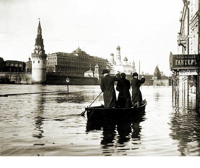 Наводнение 1908 года в Москве (19 фото)