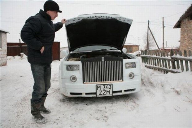 Rolls-Royce из старого Мерседеса (16 фото)