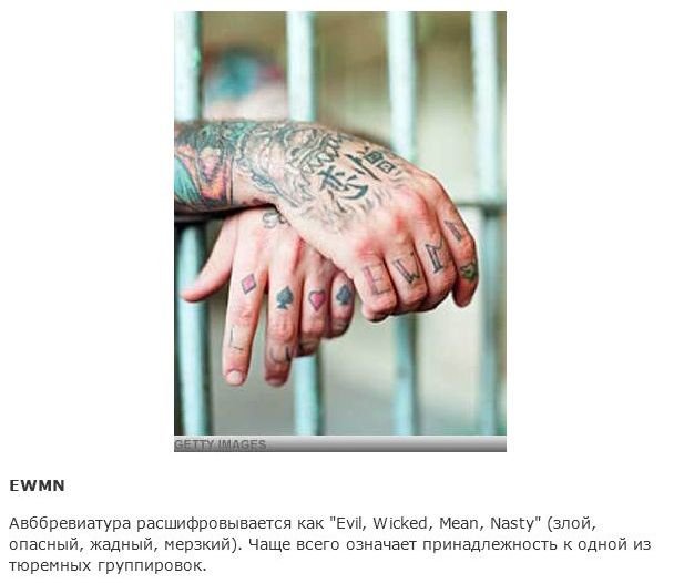 Что означают тюремные татуировки (15 фото)