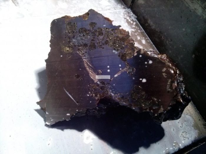 Челябинский метеорит в разрезе (9 фото)