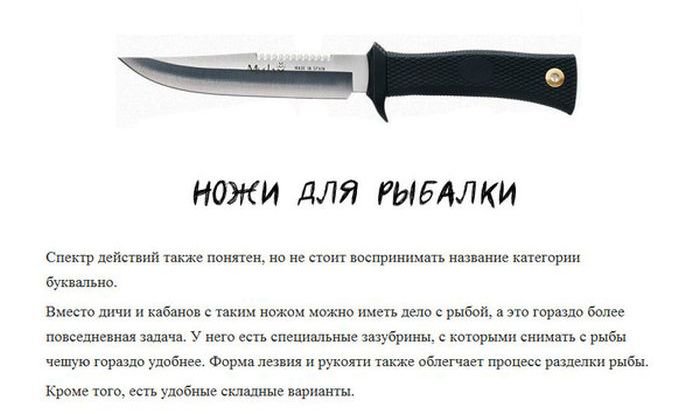 Виды ножей (8 фото)