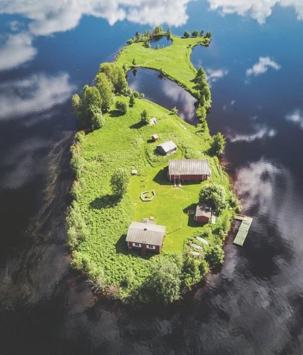Финский остров в четыре сезона (4 фото)