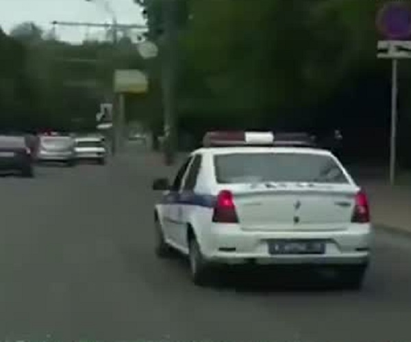 Погоня и задержание водителя в Москве