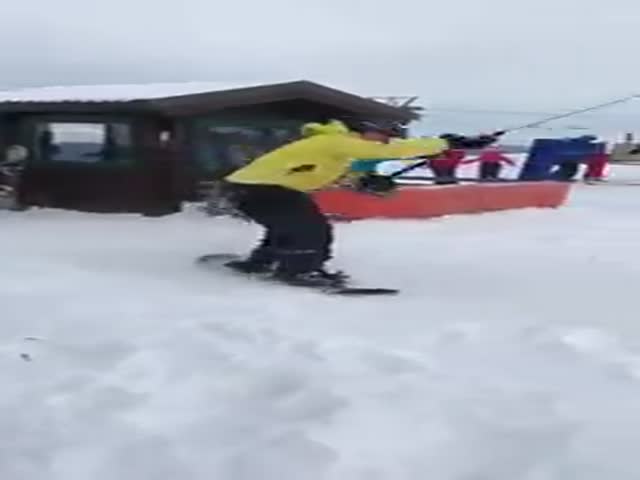 Новички-сноубордисты