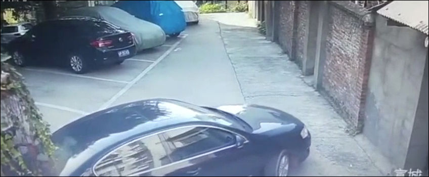 Умелая и талантливая девушка пытается припарковаться