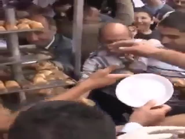 Реакция людей и обезьян на бесплатную еду