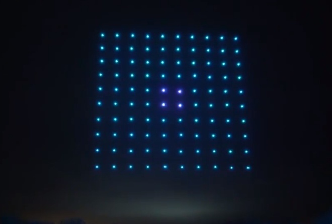 Классное световое шоу с помощью дронов