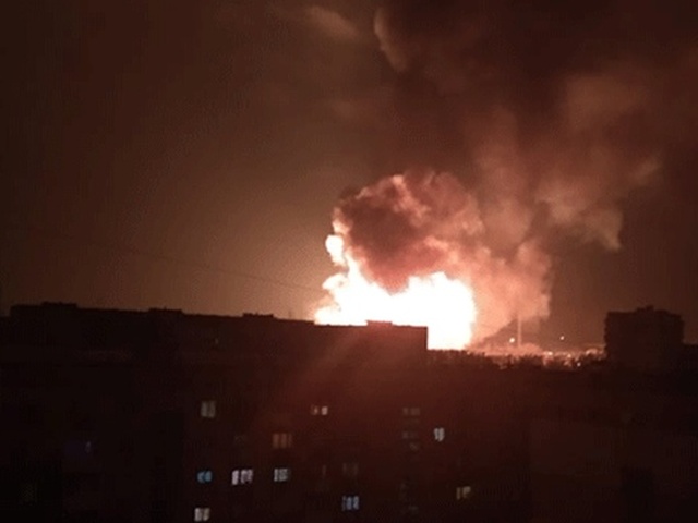 Взрыв газа на заправке в украинском городе Кропивницкий