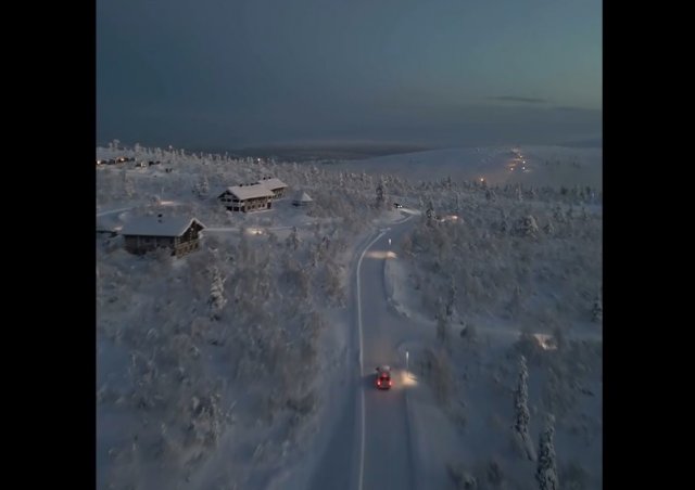 Живописные зимние пейзажи в финском городке