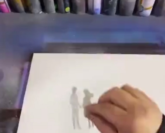 Очень необычная техника рисования