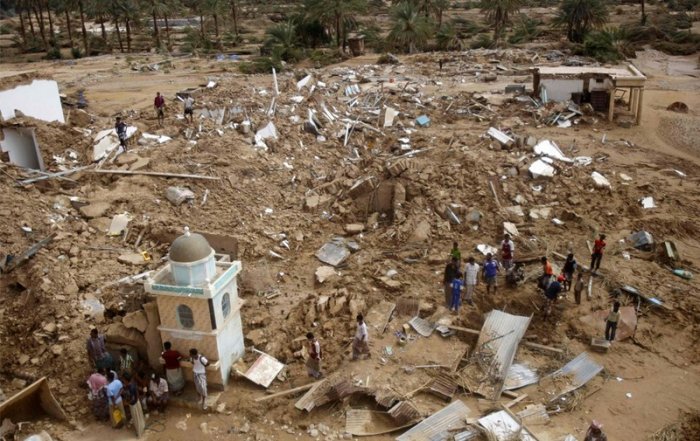 Тропический шторм в Йемене (21 фото)