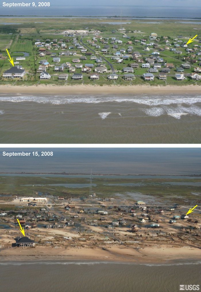 Последствия урагана Айк (4 фото)
