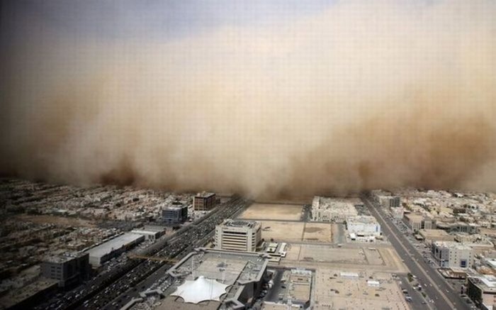 Песчаная буря в Саудовской аравии (11 фото)
