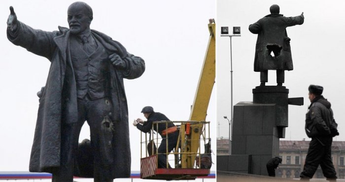 Дырявый Ленин (7 фото)