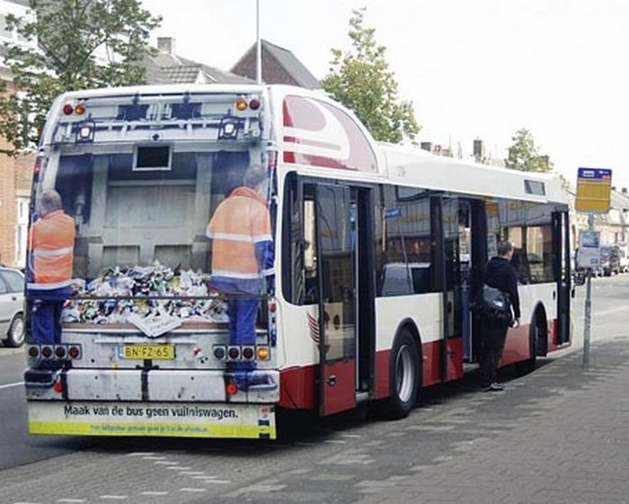 Креативная реклама на автобусах (30 фото)