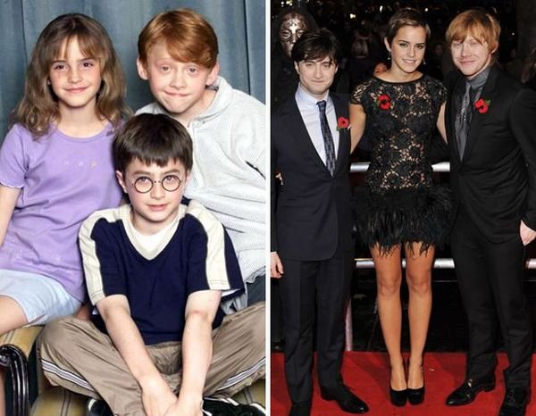 Гарри Поттери и его друзья тогда и сейчас (8 фото)