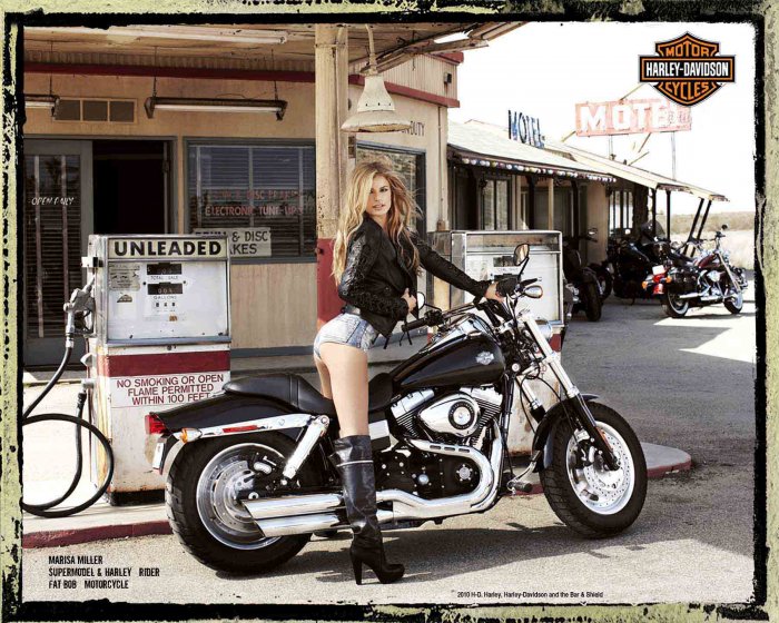 Marisa Miller в рекламе мотоциклов Harley Davidson (7 фото)