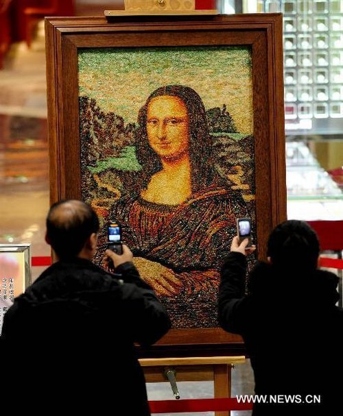 Мона Лиза из драгоценных камней (5 фото)
