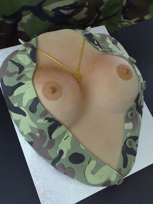 Торты в виде женской груди (73 фото)