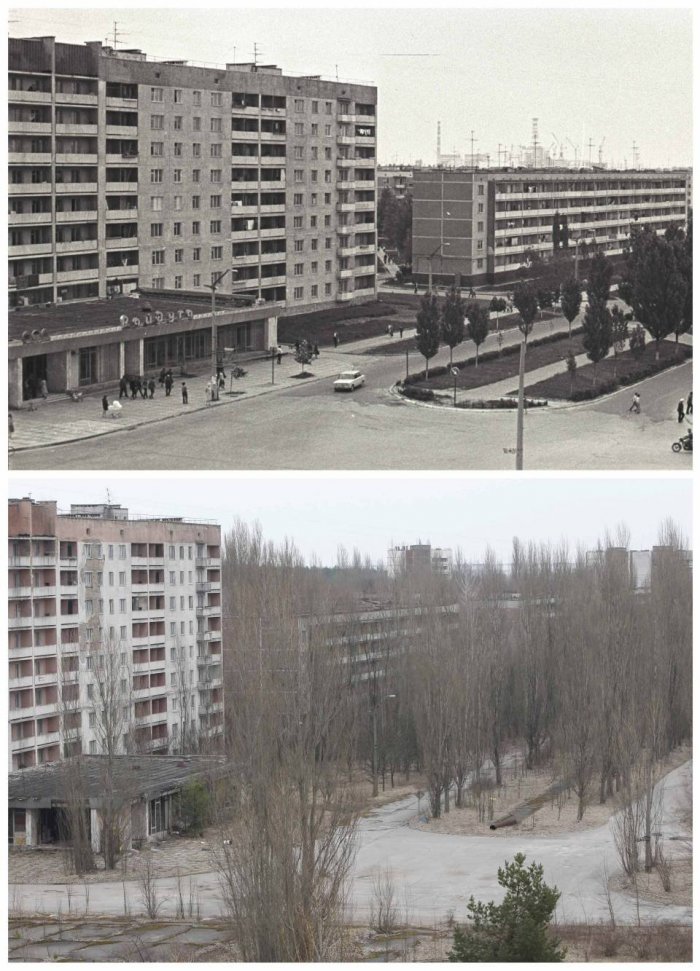 Чернобыль. 30 лет назад и сейчас (14 фото)