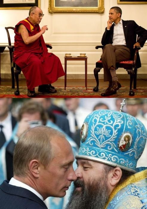 Путин и Обама (12 фото)