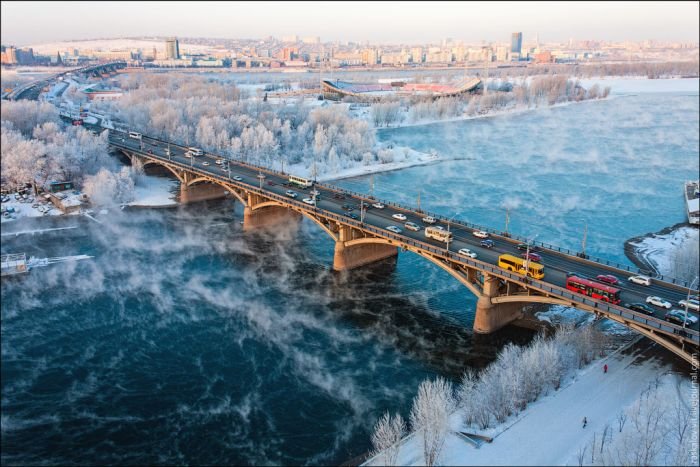 Зимний Красноярск с высоты (50 фото)