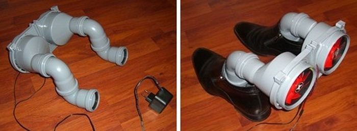 Самодельная сушилка для обуви (12 фото)