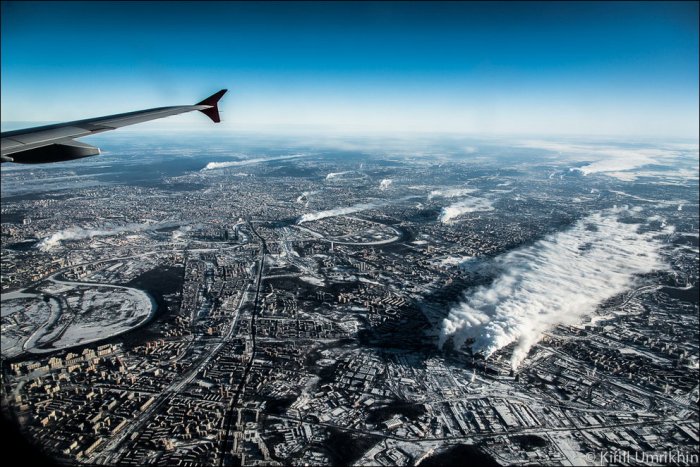 Зимняя Москва с высоты птичьего полета (28 фото)