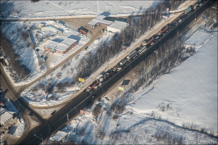 Зимняя Москва с высоты птичьего полета (28 фото)