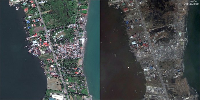 До и после тайфуна Хайян (7 фото)