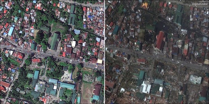 До и после тайфуна Хайян (7 фото)