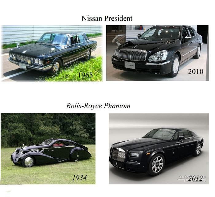 Автомобили раньше и сейчас (17 фото)