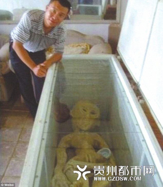Китаец выставил фотографии мертвого пришельца (5 фото)