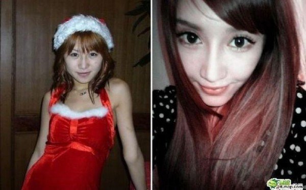 Китайская девушка до и после пластической операции (13 фото)
