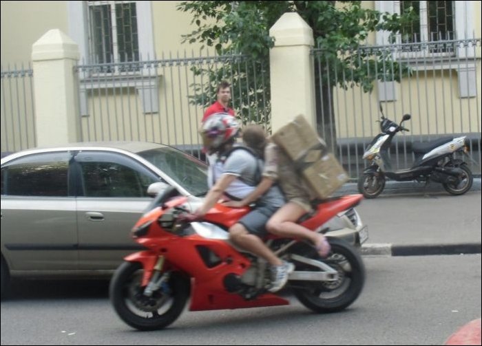 Как перевозить груз на мотоцикле (9 фото)