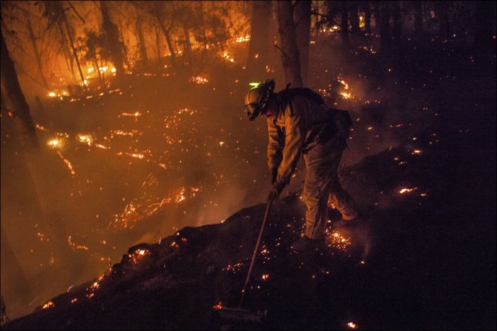 Лесные пожары в национальном парке Йосемити (20 фото)
