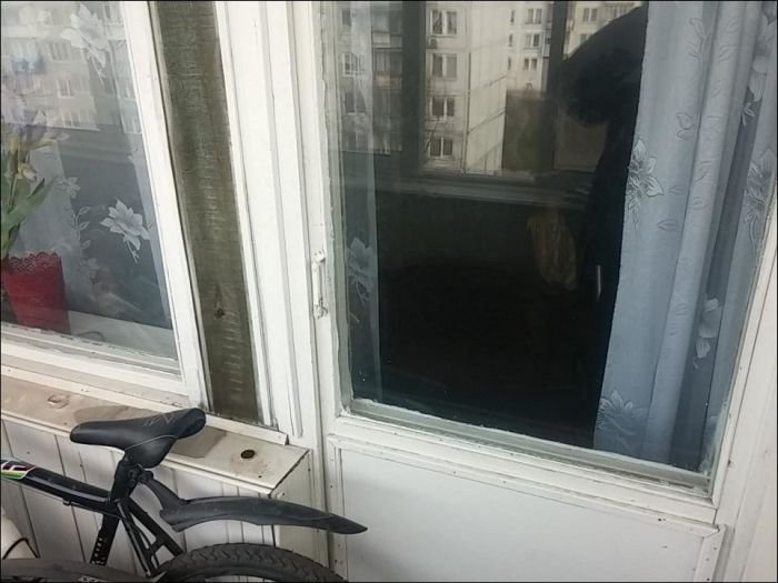 Кот закрыл хозяина на балконе (10 фото)