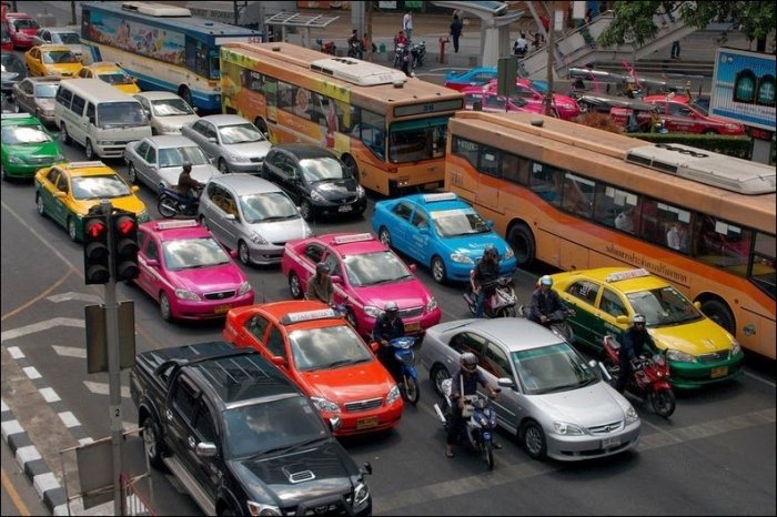 Машины такси в Бангкоке (6 фото)