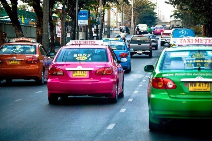 Машины такси в Бангкоке (6 фото)